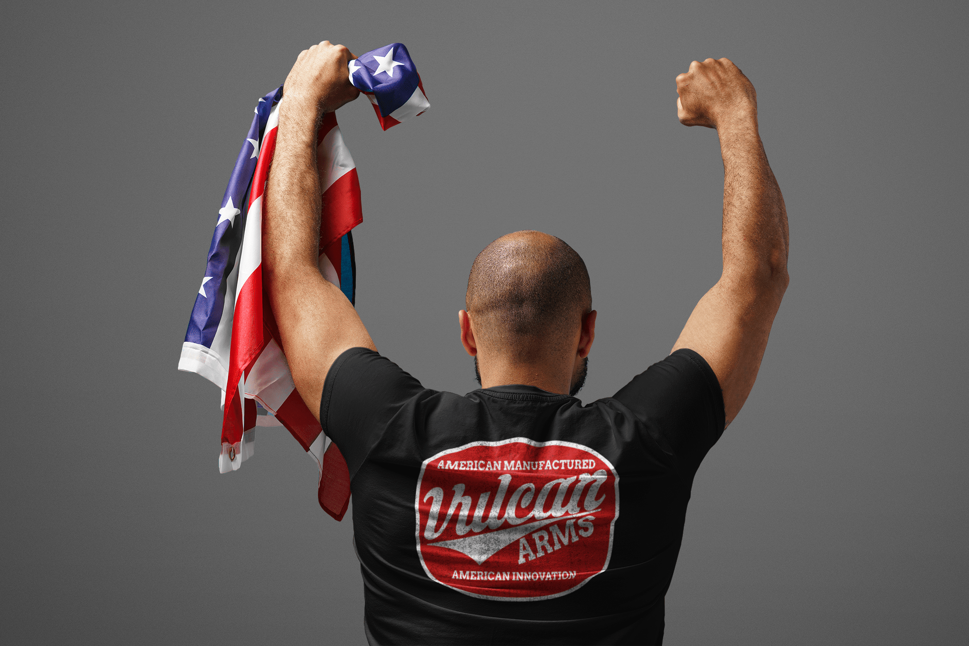 AMERICAN WORK VINTAGE LOGO T - SHIRT - VULCAN