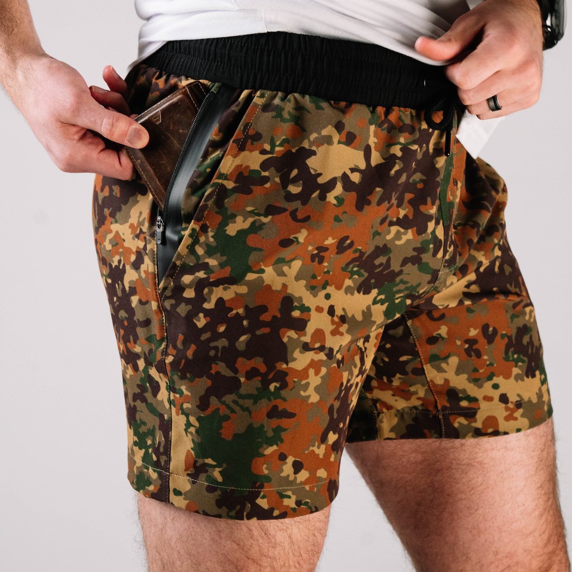NEW! Carrier Training Shorts - Flecktarn Camo 5" - VULCAN