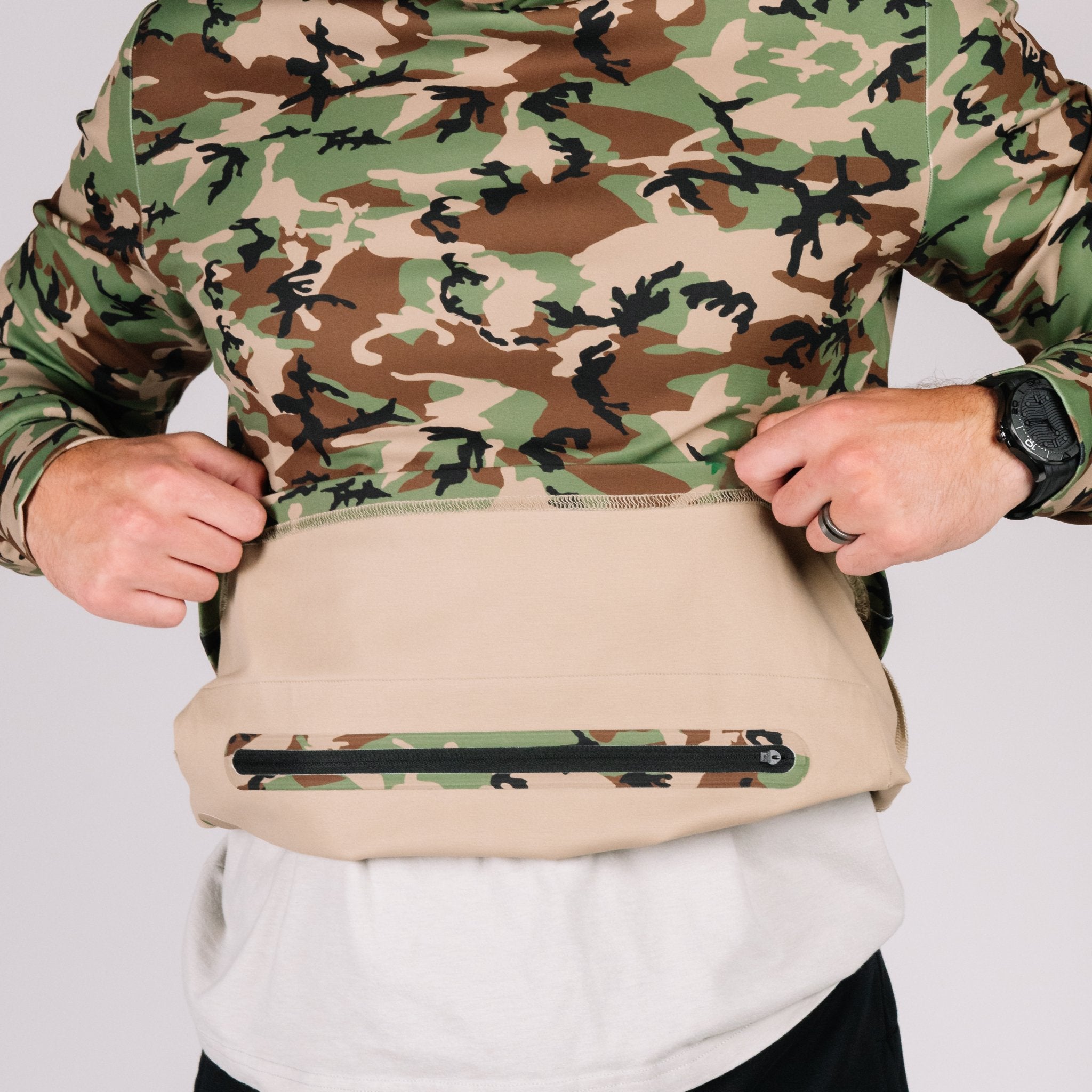 NEW! Durable Quarter Zip - Woodland Camo - VULCAN