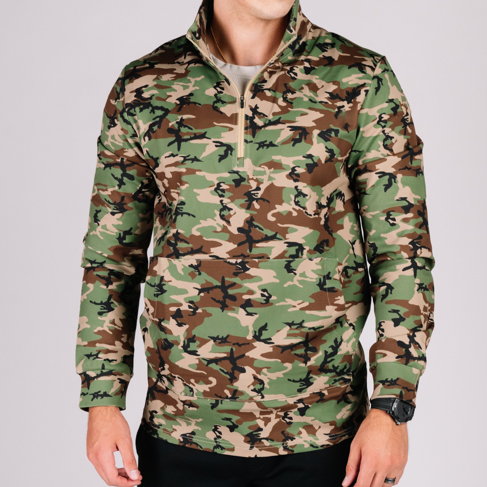 NEW! Durable Quarter Zip - Woodland Camo - VULCAN