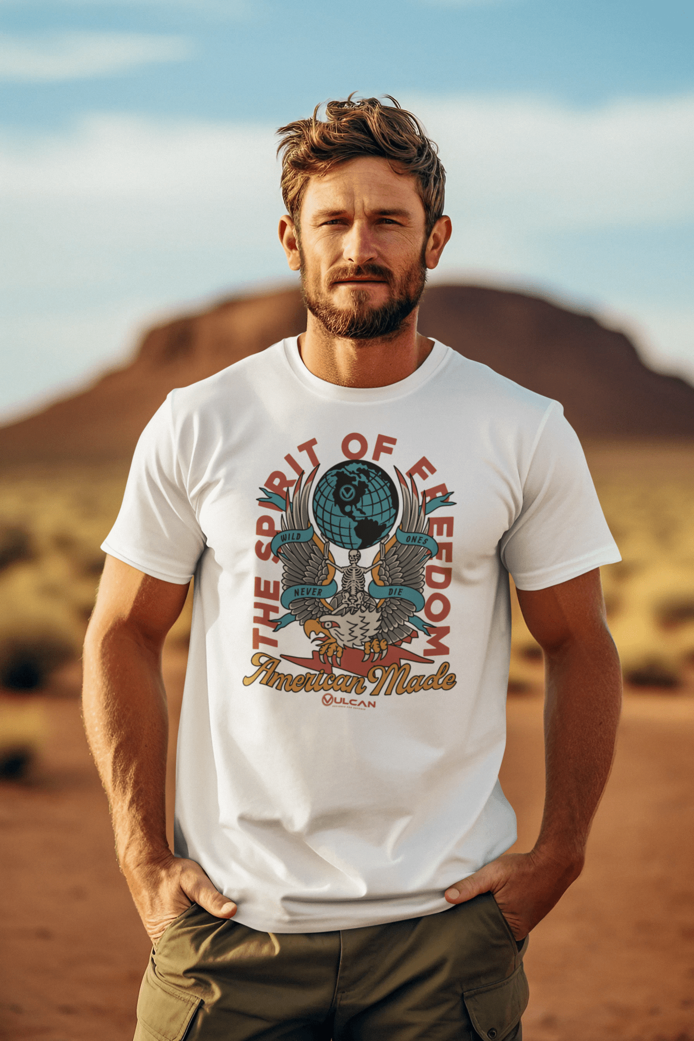 THE SPIRT OF FREEDOM T - SHIRT - VULCAN